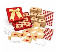 Scatola fai da te per appunti d'amore, mini biglietti vuoti e buste per lui e lei, biglietti con buste, biglietto di San Valentino e piccoli appunti d'amore, libretto di biglietti regalo per fidanzata