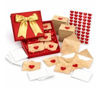 Scatola fai da te per appunti d'amore, mini biglietti vuoti e buste per lui e lei, biglietti con buste, biglietto di San Valentino e piccoli appunti d'amore, libretto di biglietti regalo per fidanzata