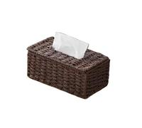 Scatola For Fazzoletti Intrecciati, Imitazione Rattan, Scatola For Fazzoletti Intrecciati, Porta Fazzoletti Di Lusso, Porta Carta Velina, Decorazione Da Tavolo For La Casa E Il Soggiorno(Coffee color)