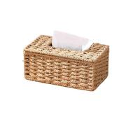 Scatola For Fazzoletti Intrecciati, Imitazione Rattan, Scatola For Fazzoletti Intrecciati, Porta Fazzoletti Di Lusso, Porta Carta Velina, Decorazione Da Tavolo For La Casa E Il Soggiorno(Camel color)