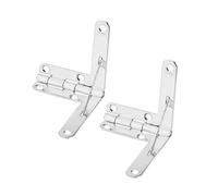 Scatola for il trucco dell'orologio con cassa in legno for display in ottone antico dorato, forma a L, coperchio di supporto a 90 gradi, cerniera di arresto(2pcs L-01)