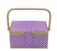 Scatola for kit da cucito Kit Porta accessori Cesto portaoggetti Tessuto in poliestere Capacità sufficiente Per Aghi Filo(Purple)