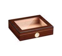 Scatola for sigari Humidor in legno di cedro con igrometro portatile, umidificatore digitale, da viaggio all'aperto per Conservazione(Color 2)