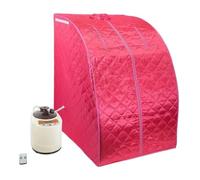 Scatola for tenda pieghevole portatile for sauna a vapore SPA con vaporizzatore Perdita di peso for una persona Dimagrimento completo del corpo(Sauna Set Pink)