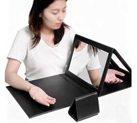 Scatola for terapia con specchio, attrezzatura for l'allenamento specchio | Angolo regolabile da 70°-90°, combinazione a doppio specchio, finestra di osservazione a doppio foro, for esercizi