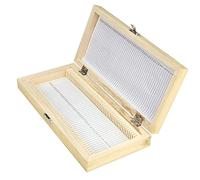 Scatola for vetrini for microscopio in legno Scatola for vetrini for microscopio Scatola in legno Custodia portaoggetti for fette da 50 pezzi