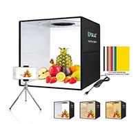 Scatola fotografica 40,6 x 40,6 cm, kit da studio portatile pieghevole rapidamente con panno morbido leggero attrezzatura fotografica professionale luce bianca regolabile, luce morbida, luce calda