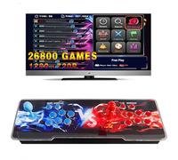 Scatola giochi arcade, console di gioco arcade, retrò, per PC, proiettore e TV, 2-4 giocatori, 1280 x 720, giochi 3D, cerca/nascondi/salva/carica/pausa, elenco dei preferiti (DX 9800)