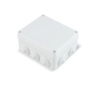 Scatola impermeabile 153x110x65mm, con 10 coni, ideale per la protezione di componenti elettrici ed esterni in ambienti umidi.