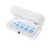 Scatola impermeabile da esterno - 31,75x21,59x12,7 cm ABS, resistente alle intemperie IP54, chiudibile con password | Scatola elettrica esterna con protezione del cavo di prolunga Configurazione cabla