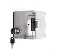 Scatola impermeabile per esterni con serratura, piastra da parete di tipo 86 per ricarica di veicoli elettrici, custodia PC resistente alle intemperie per giardino e uso domestico (nero trasparente)