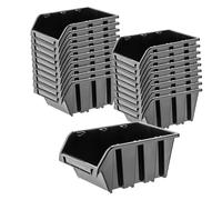 KADAX Contenitori Impilabili Per Pannello Porta Attrezzi da Parete, Cassette di Plastica per Minuteria, Scatole per Officina e Garage (20: Rosso, 230 x 160 mm)