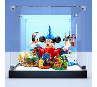 Scatola in acrilico da 3 mm per Lego 21352 Wizarding World, scatola trasparente antipolvere, scatola portaoggetti, compatibile con il modello Lego 21352 (modello non incluso) (base nera satinata)