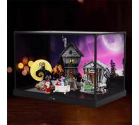 Scatola in acrilico per Lego 21351 The Nightmare Before Christmas, scatola trasparente antipolvere, compatibile con kit di costruzione Lego 21351 (modello non incluso) (stile sfondo)