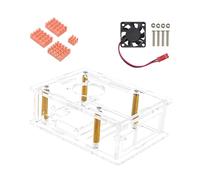 Scatola in acrilico per RaspberryPI5 Opzionale, dissipatore di calore, scheda madre, indicatore di copertura, alloggiamento