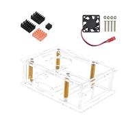 Scatola in acrilico per RaspberryPI5 Opzionale, dissipatore di calore, scheda madre, indicatore di copertura, alloggiamento