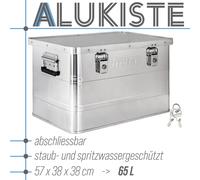Scatola in alluminio con coperchio Argento 65L Scatola metallo trasporto Trucky