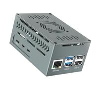 Scatola in alluminio per una singola scheda computer valigetta con ventola silenziosa e dissipatore di calore migliora la scheda adattatore del computer