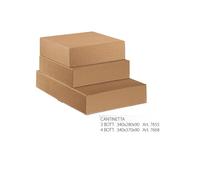 Scatola in cartone Onda avana - fino a 3 bottiglie - 34 x 28 x 9cm - Scotton