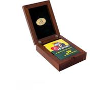 Scatola in legno di noce con 1 mazzo da poker