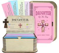 Scatola in legno fatta a mano con versi della Bibbia, versi quotidiani, 150 biglietti con versi delle Scritture, scatola di preghiera cristiana, incoraggiamento quotidiano positivo, regalo ispiratore