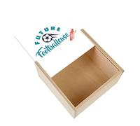 Scatola in legno - Future Calciatore Sport Passion Foot (11 x 11 x 3,5 cm)
