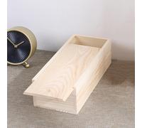 Scatola in legno non finita con coperchio scorrevole Scatola in legno semplice