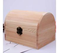 Scatola in legno non finito Scatola del tesoro semplice per collana da