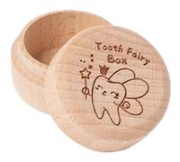 Scatola in legno per fatine dei denti da bambino, scatola per dentini da bambino, graziosa scatola in legno intagliato per denti da bambino, salva-denti per baby shower, compleanno, contenitore per