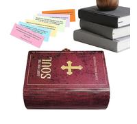 Scatola in legno per versetti biblici, contenitore di ispirazione fatto a mano, in legno, per mamma, famiglia, sorella, donne, laurea, compleanno, Natale, scrivania