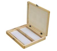 Scatola In Legno Per Vetrini AmScope PS100-WB (Capacità 100 Vetrini)