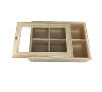 Scatola in legno porta bustine the 24x17x7 cm Abete