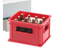 Scatola in miniatura per bottiglie di birra - Mini puntelli per birra, decorazione realistica, pub, set di giocattoli da collezione, decorazione creativa da tavolo, giardino delle fate, bar, stile