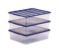 SCATOLA IN PLASTICA 12L BPA FREE CON COPERCHI - CONFEZIONE DA 3 - STORAGE ORGANI