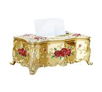 Scatola in plastica estetica per fazzoletti da aggiungere alla decorazione della casa o del posto di lavoro (oro)