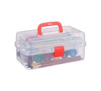 Scatola in plastica trasparente Box multiuso Valigetta organizer 9 scomparti