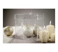 Scatola in Plexiglass Natalizia collezione Christmas Dimensioni 27x27x h 26 cm - Colore trasparente trasparente