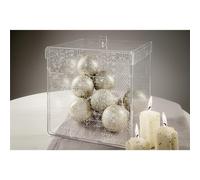 Scatola in Plexiglass Natalizia collezione Christmas Dimensioni 41x41x h 32 cm - Colore trasparente trasparente