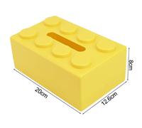 Scatola in tessuto desktop funzionale con design a blocchi da costruzione per un