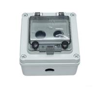 Scatola interruttore esterno IP67 impermeabile 2 fori pulsante stazione di controllo per Start Stop - Heavy Duty ABS Garden Electrical Enclosure 125 x 125 mm (B)