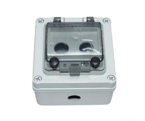 Scatola interruttore esterno IP67 impermeabile 2 fori pulsante stazione di controllo per Start Stop - Heavy Duty ABS Garden Electrical Enclosure 125 x 125 mm (B)