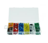 SCATOLA KIT 200 FUSIBILI LAMELLARI STANDARD UNIVERSALI PER AUTO MOTO