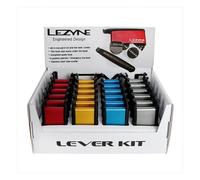 Scatola Kit Leva per Pneumatici Lezyne - 24 Pezzi con Kit Toppe Integrato e Custodia in Alluminio