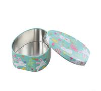 Scatola Latta per uovo Coniglio per pasqua 12x9cm Decorativa(E) | Design incantevole coniglio e per uovo, metallo , per ideale per decorazioni tavolo e cestini pasquali