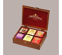 Scatola Legno 6 Scomparti + 60 Filtri Camomilla Assortiti Twinings
