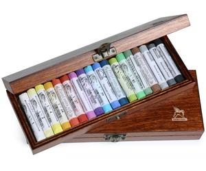 SCATOLA LEGNO PASTELLI RENESANS EXTRA SOFT PASTEL 19 PEZZI TRAVEL SET DISEGNO