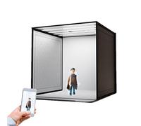 Scatola Luce per Studio - Portatile 44 X 44 Cm, Cabina Pieghevole Kit Illuminazione LED A Intensità Variabile Cubo Presa Vista Compatto | Scatole Professionali con Trucco