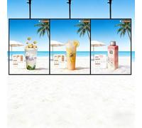 Scatola luminosa a LED con cornice a scatto ultra sottile da 3 pezzi, display for poster illuminato con cornice ultra sottile, cartellone pubblicitario a parete(Vertical Screen,60 * 90cm)