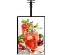 Scatola luminosa a LED, cornice sottile retroilluminata menu board per ristorante, tabellone per le affissioni appeso per la decorazione del negozio, pubblicità espositiva, 40 x 60 cm