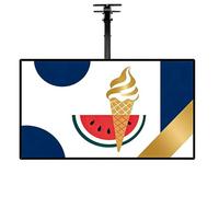 Scatola luminosa a LED per menù, ultra sottile, con cornice a scatto, montaggio a parete, tabellone pubblicitario per ristoranti, con asta telescopica (140 x 60 cm)